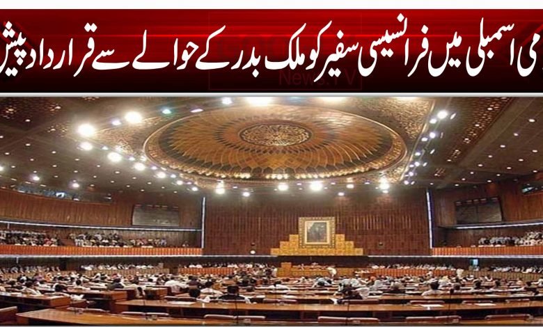 قومی اسمبلی میں فرانسیسی سفیر کو ملک بدر کے حوالے سے قرارداد پیش 1 4564564564564564 654 654 65 456 456 4 654 56