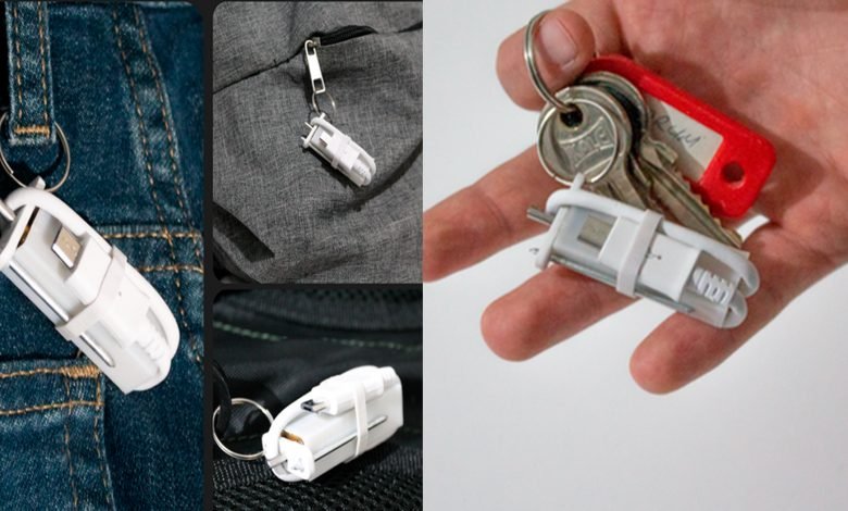 دنیا کا سب سے چھوٹا چابی بھرنے والا اسمارٹ فون چارجر 1 NAO Charger