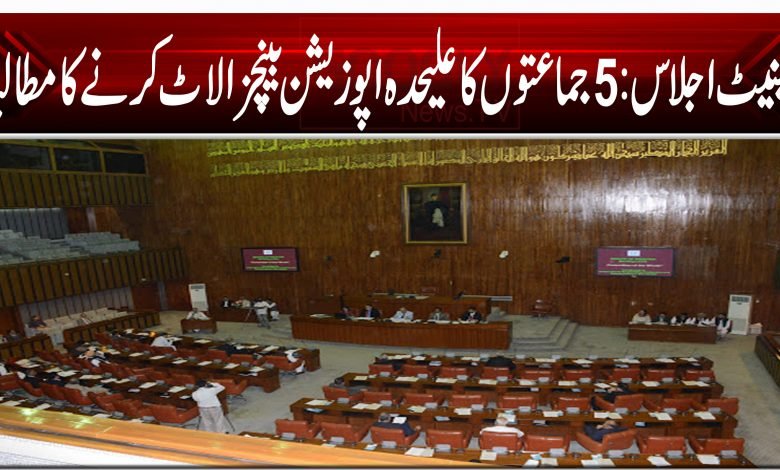 سینیٹ اجلاس: 5 جماعتوں کا علیحدہ اپوزیشن بینچز الاٹ کرنے کا مطالبہ 1 Senate Of Pakista 46541