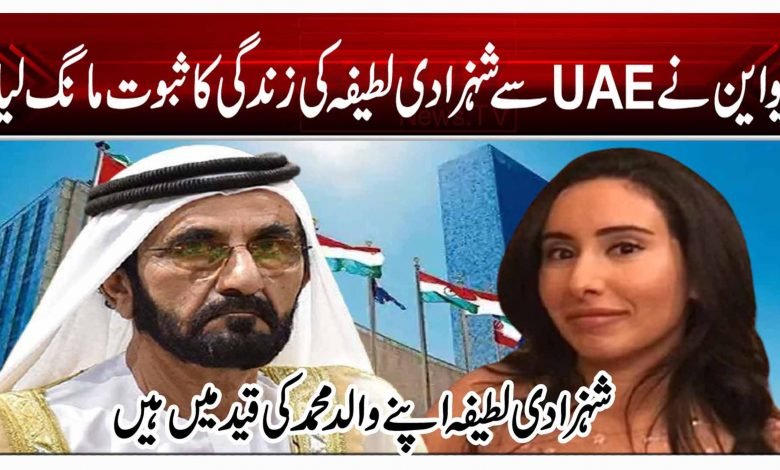 یو این نے UAE سے شہزادی لطیفہ کی زندگی کا ثبوت مانگ لیا 1 rttre