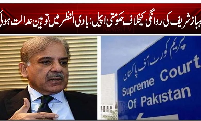 شہباز شریف کی روانگی کیخلاف حکومتی اپیل: بادی النظر میں توہین عدالت ہوئی 1 54564654fg5456fg465gh465 465 45 45 4