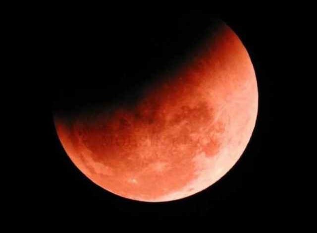 The moon was eclipsed, and the full moon was observed