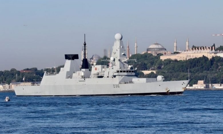 Warning bombing of a Russian ship in the Black Sea
