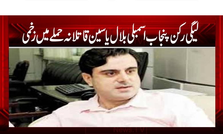 لیگی رکن پنجاب اسمبلی بلال یاسین قاتلانہ حملے میں زخمی