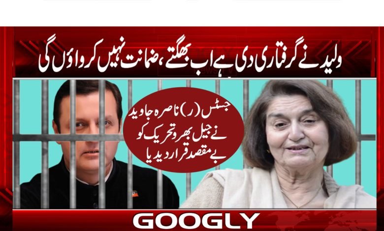 ولید نے گرفتاری دی ہے اب بھگتے، ضمانت نہیں کرواؤں گی 1 Jill Fill Movement News in Urdu