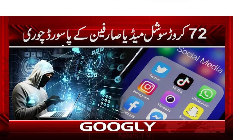 72 کروڑ سوشل میڈیا صارفین کے پاسورڈ چوری 1 Technology News