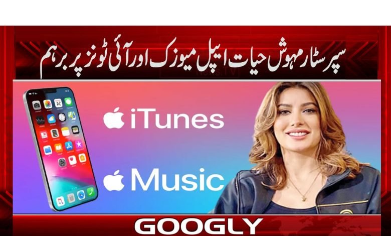 سپر سٹار مہوش حیات ایپل میوزک اور آئی ٹونز پر برہم 1 Mehwish Hayat News in Urdu