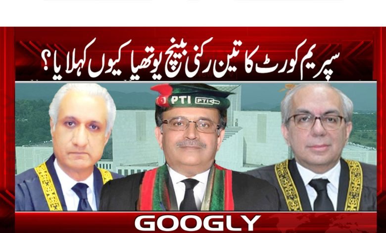 سپریم کورٹ کا تین رکنی بینچ یوتھیا کیوں کہلایا؟ 1 Supreme Court News in Urdu