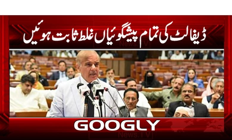 ڈیفالٹ کی تمام پیشگوئیاں غلط ثابت ہوئیں 1 Prime Minister Shahbaz Sharif News