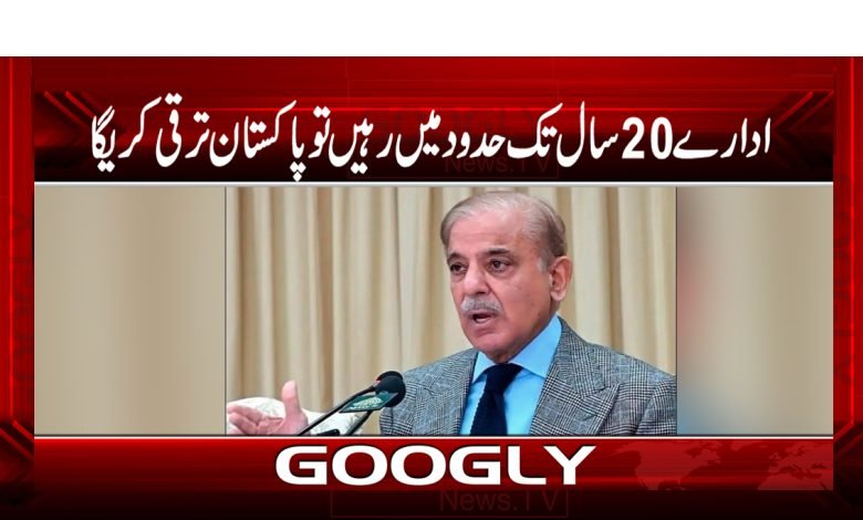 ادارے 20سال تک حدود میں رہیں تو پاکستان ترقی کرے گا 1 shbaz 3