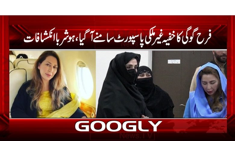 فرح گوگی کا خفیہ غیرملکی پاسپورٹ سامنے آگیا،ہوشربا انکشافات 1 Farah Gogi Secret News in Urdu