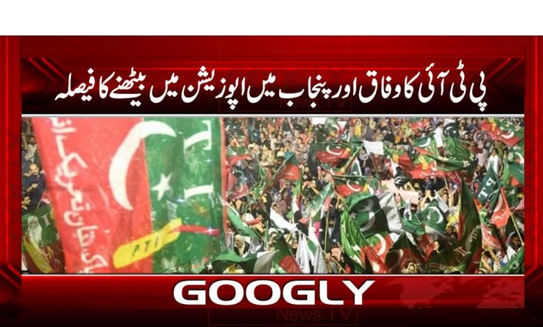 پی ٹی آئی کا وفاق اور پنجاب میں اپوزیشن میں بیٹھنے کا فیصلہ 1 PTI Decision to Sit And Punjab News