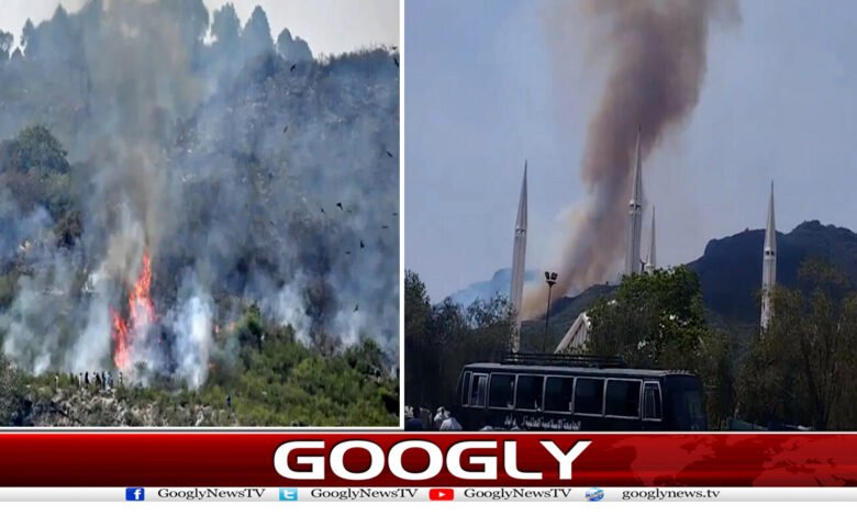 16 مارگلہ کی پہاڑیوں پر لگی آگ بے قابو