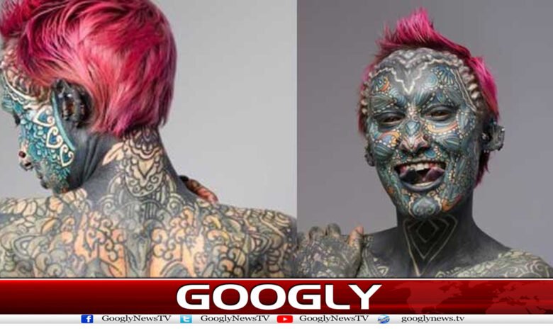 خاتون نے جسم پر ٹیٹوز بنوا کرریکارڈ بناڈالا 1 bioddy