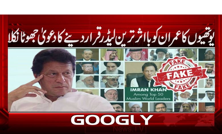 The claim of the youths to declare Imran as the most influential leader turned out to be false