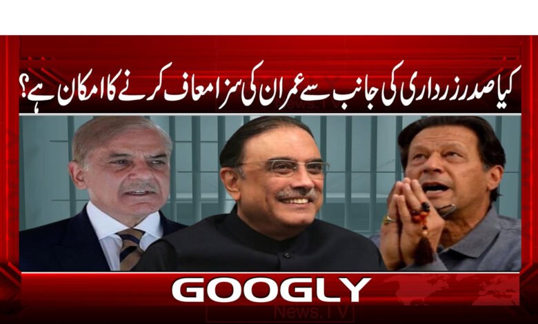 Is it possible for President Zardari to pardon Imran's sentence?