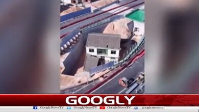 The government built a motorway in the area after refusing to demolish the houses