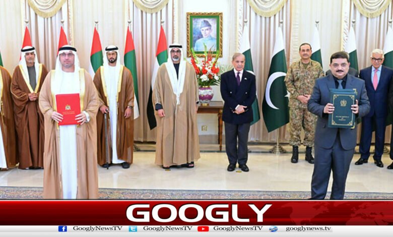 پاکستان اور ابوظہبی کےدرمیان ایم او یوز،معاہدوں پردستخط 1 Signing of MoUs, agreements between Pakistan and Abu Dhabi