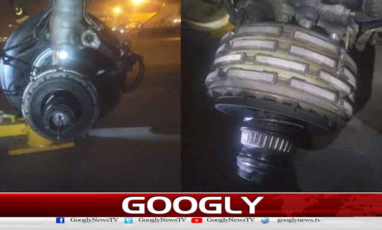 ایک پہیےکے بغیر لینڈ کرنے والے قومی ائیرلائن کے طیارے کا لاپتا پہیہ مل گیا 1 Missing wheel found on national airline plane that landed without one wheel