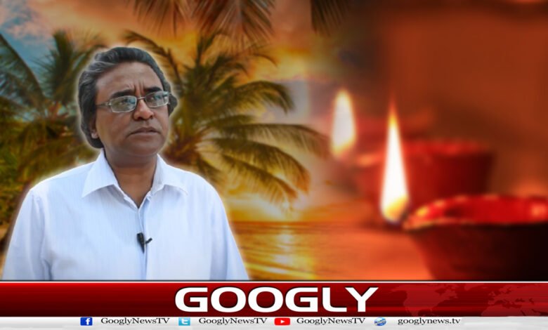 Lamps disappearing in the dying light