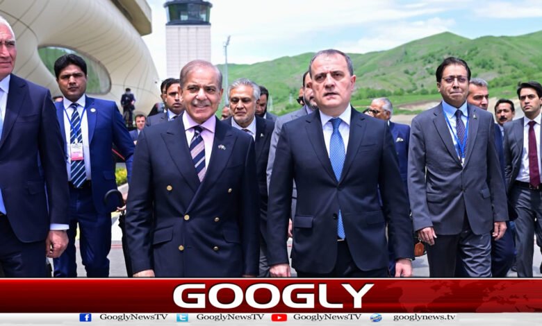 Prime Minister Shehbaz Sharif arrives in Azerbaijan after Iran
