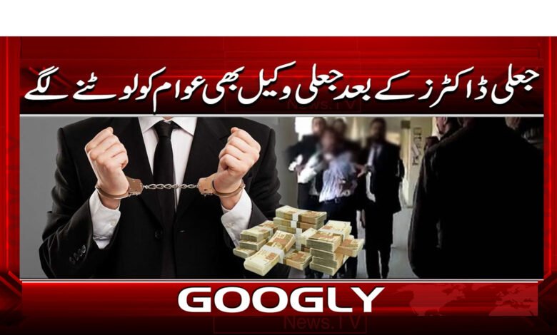 After fake doctors, fake lawyers also started robbing the public.