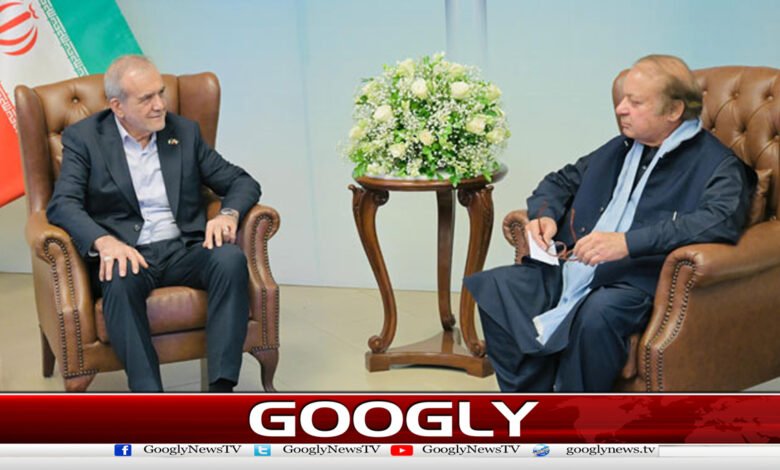 نوازشریف سے ایرانی صدرکی مختصرملاقات،باہمی امور پرتبادلہ خیال 1 Iranian President meets Nawaz Sharif briefly, discusses bilateral issues