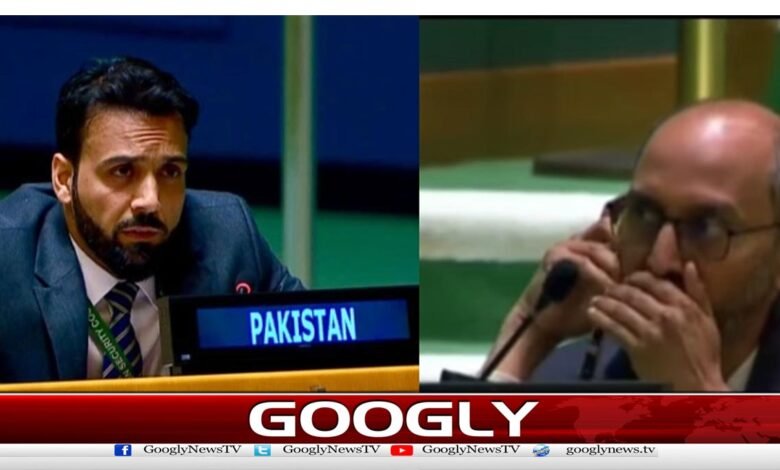 اقوام متحدہ : پاکستان کے مؤثر جواب پر بھارتی مندوب اجلاس چھوڑ کر چلے گئے 1 UN: Indian delegate leaves meeting after Pakistan's effective and reasoned response