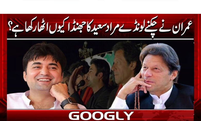 Why is Imran raising the flag of the fat, bald Murad Saeed?