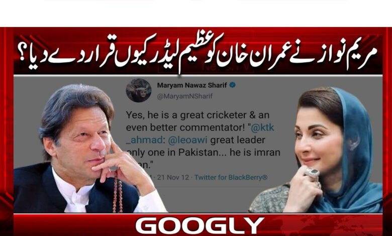 Why did Maryam Nawaz call Imran Khan a great leader?