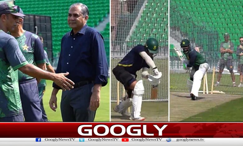 Test series, Pakistan and South Africa teams practice in stadium
