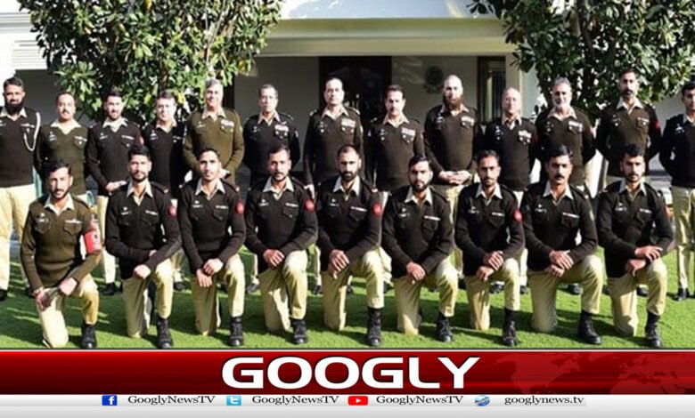 Field Marshal meets Pak Army team, winners of Cambrian Patrol Competition