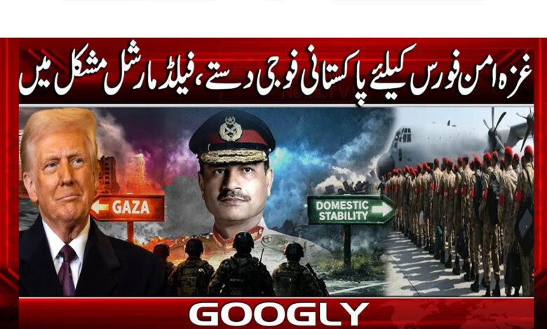 غزہ امن فورس کیلئے پاکستانی فوجی دستے، فیلڈ مارشل مشکل میں 1 Pakistani army troops for Gaza peace force, field Mara in trouble