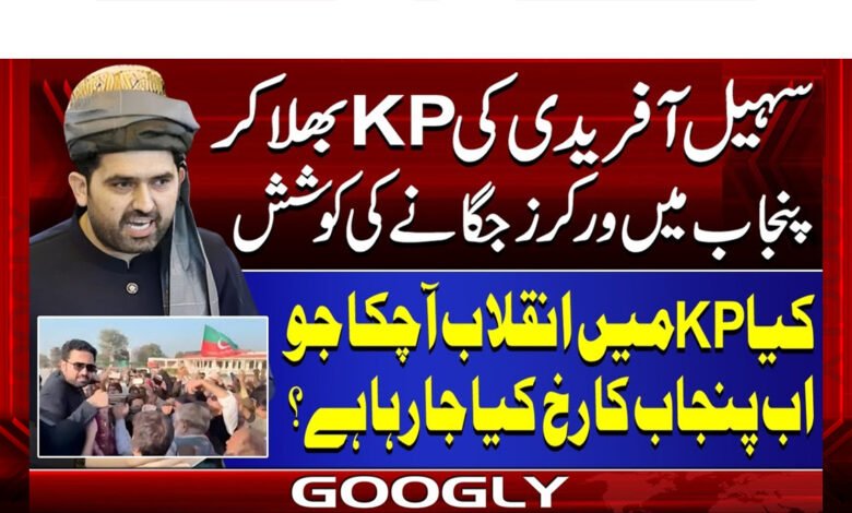 سہیل آفریدی کی کے پی بھلاکرپنجاب میں ورکرزجگانے کی کوشش 1 Sohail Afridi's attempt to make a mark in Punjab