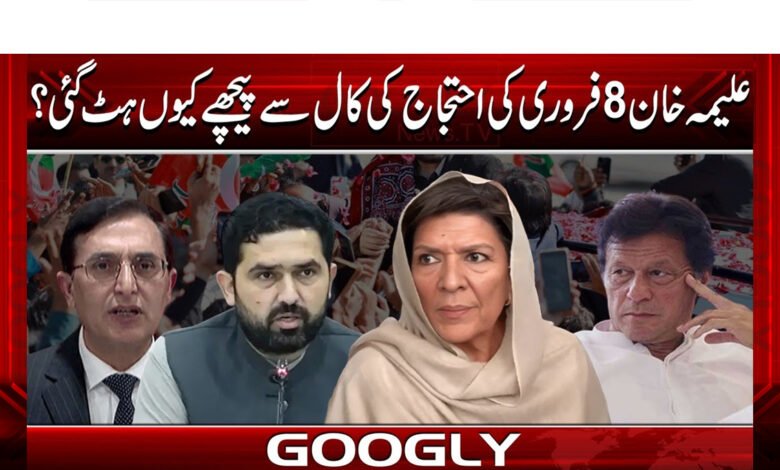 Why was Aleema Khan expelled after the protest call on February 8?