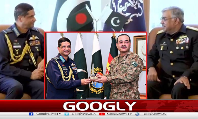 بنگلہ دیشی ایئرچیف کی فیلڈ مارشل اورپاکستانی ہم منصب سےالگ الگ ملاقاتی 1 Bangladesh Air Chief meets Field Marshal and Pakistani counterpart separately