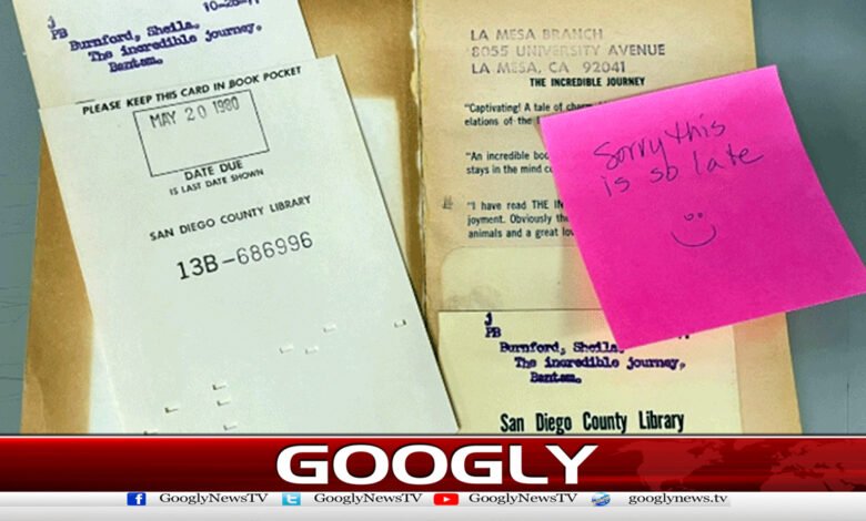 Library gets book back after 46 years