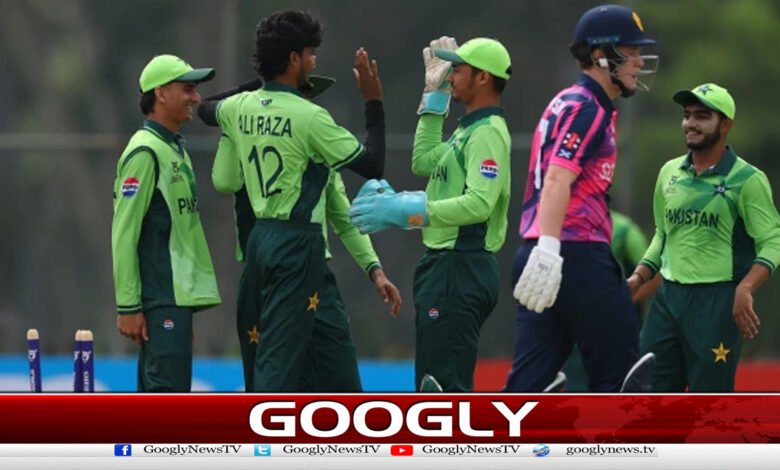 انڈر 19 ورلڈکپ: پاکستان نےسکاٹ لینڈ کو 6 وکٹوں سے شکست دیدی 1 Under-19 World Cup: Pakistan defeat Scotland by 6 wickets