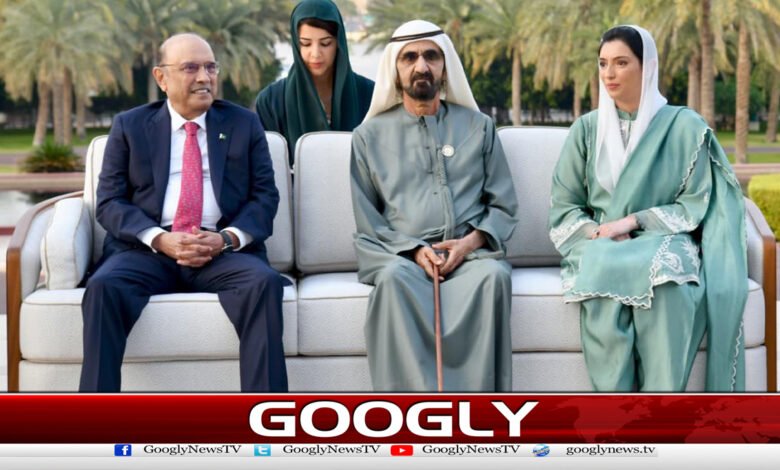 President Asif Ali Zardari meets Sheikh Mohammed bin Rashid Al Maktoum