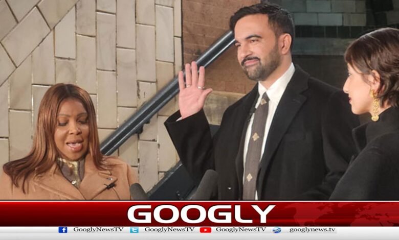 نیویارک کے میئر ظہران ممدانی نے قرآنِ پاک پر عہدے کاحلف لے لیا 1 New York Mayor Zahran Mamdani takes oath on the Holy Quran