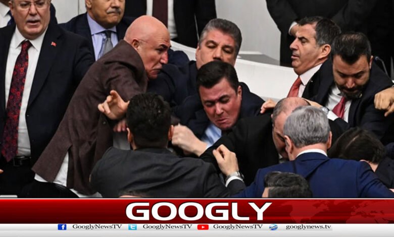 Chaotic Scenes in Turkish Parliament as Fistfights Erupt