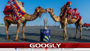 پی ایس ایل 11 کی ٹرافی حیدرآباد کے مختصر دورے کے بعد کراچی پہنچ گئی