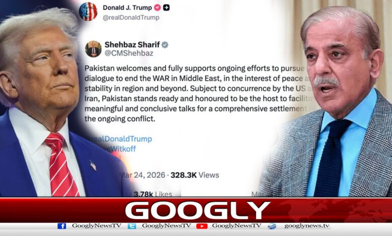Trump shared Shehbaz Sharif's statement on social media.
