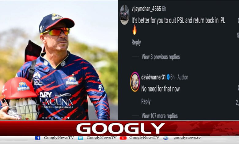 David Warner made an Indian user hear the news.