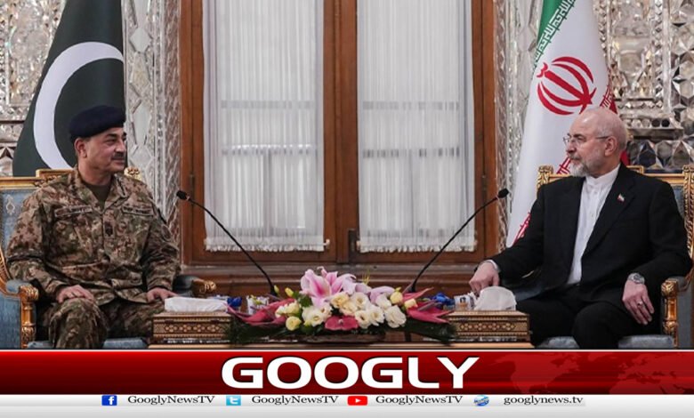 Field Marshal Asim Munir meets with the Speaker of the Iranian Parliament in Tehran