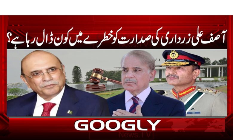 Who is endangering Asif Ali Zardari's presidency?