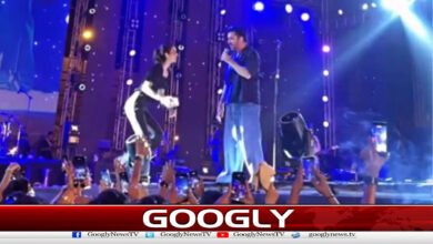 Female fan climbs onto stage during Atif Aslam's concert