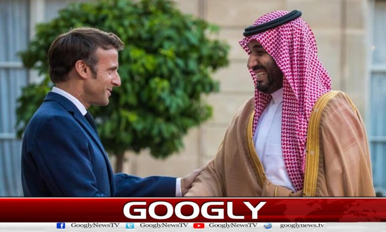 Saudi Crown Prince and French President hold telephone conversation; discuss Middle East situation.