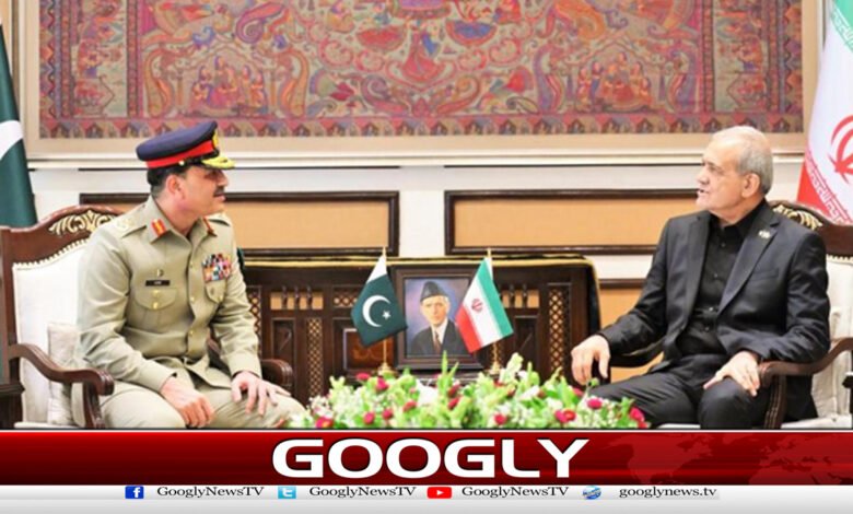 Meeting of Iranian President with Field Marshal Syed Asim Munir