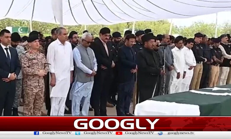 In Karachi, the funeral prayers of the soldiers of Shaheed Rangers were performed in the attack